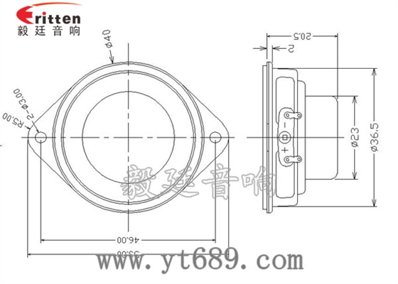 40mm16芯3W全频喇叭成品图 90mm15W4欧全频喇叭成品图